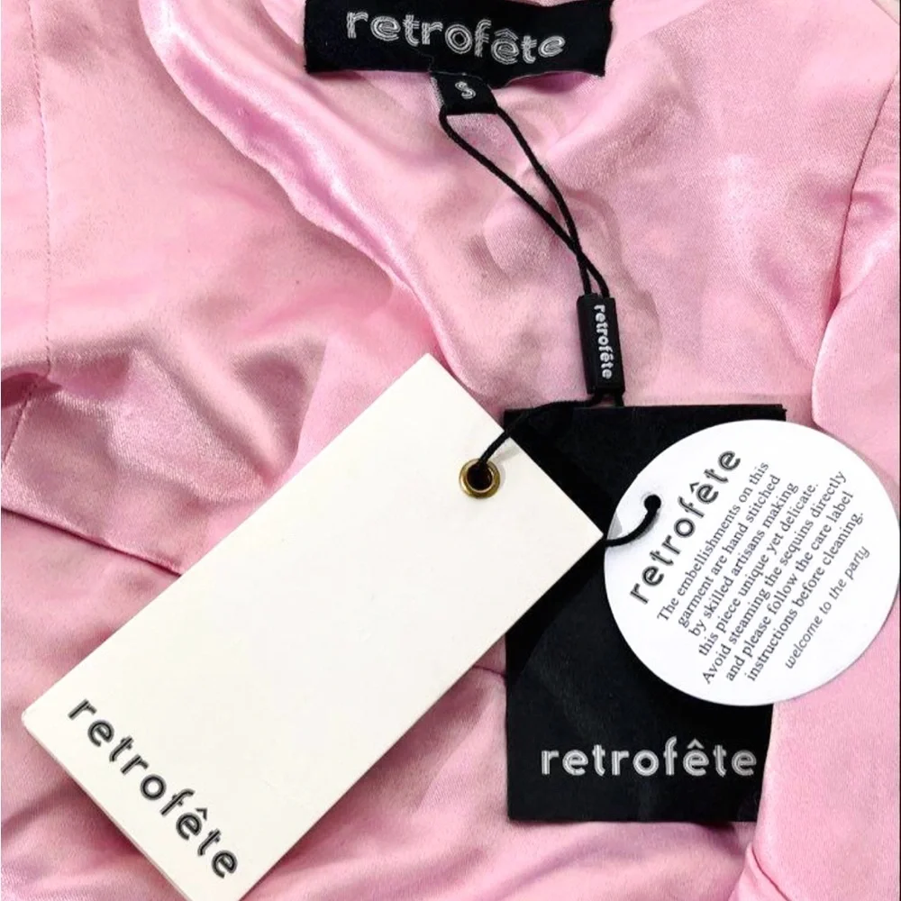 Retrofete Anastasia mini Dress in Bubblegum Pink - Picture 4 of 7